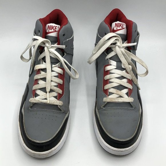 Nike Alphaballer Mid Sneaker Gray Red Basketball Men’s Shoe Size 10.5 487858-060 - Picture 3 of 12